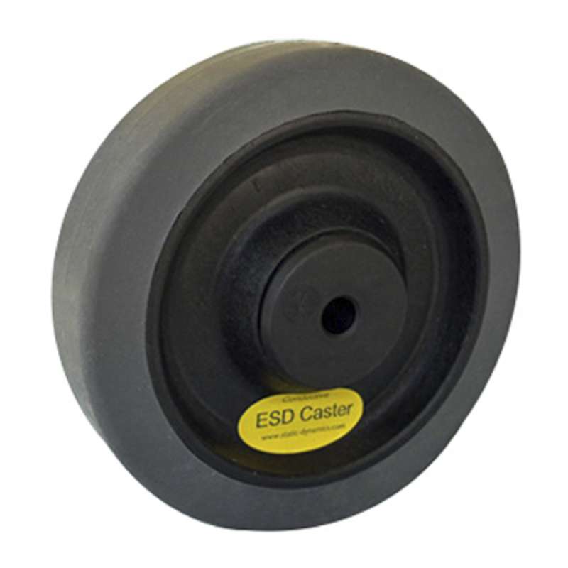 Static Dynamics ESD Conductive Wheel, 5 x 1-1/4 in, Gray